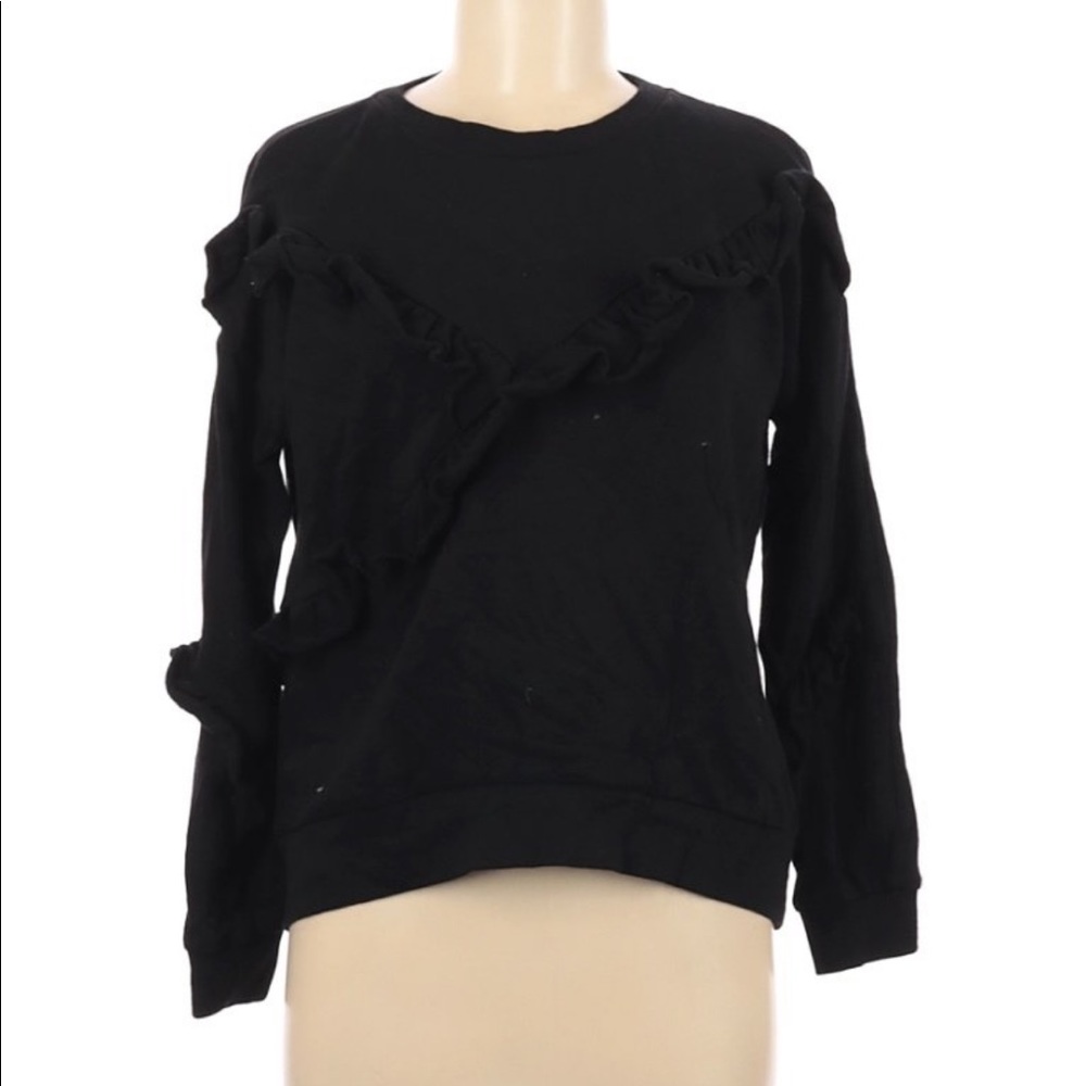 Arizona black ruffled sweatshirt